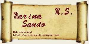 Marina Sando vizit kartica